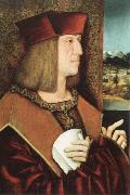 bernhard strigel portrait of emperor maximilian oil on canvas